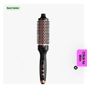 Sutra Professional Heated Styling Brush - Black and Rose Gold
